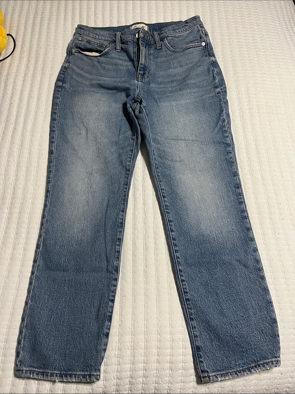 Madewell Women's Light-Medium Blue Straight-Leg Jeans